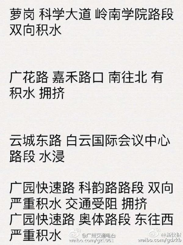 广州进入水浸街模式 部分路段水浸已过腰(图)